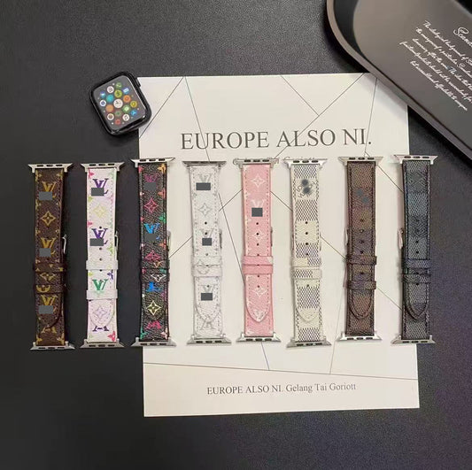 アップルウォッチストラップ  Apple Watch  ダブルV バンド　レザー リザード柄  iWatch ストラップ 38mm～49mm 対応