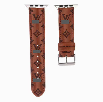 アップルウォッチストラップ  Apple Watch  ダブルV バンド　レザー リザード柄  iWatch ストラップ 38mm～49mm 対応