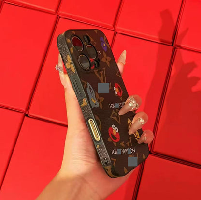 スマホケース  高級感 グラフィティ  ダブルV  耐衝撃・防振性能に優れ、高級感あふれるスマホケースで、iPhone12~17 に対応