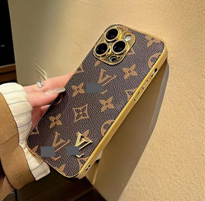 スマホケース  高級感メッキ加工 スマホケース  ダブルVL  ダブルＧ  耐衝撃・防振性能に優れ、高級感あふれるスマホケースで、iPhone に対応