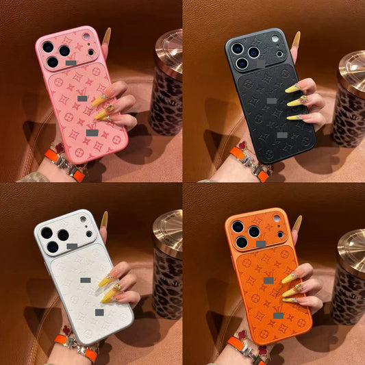 スマホケース  高級感プレス加工 スマホケース  ダブルV  耐衝撃・防振性能に優れ、高級感あふれるスマホケースで、iPhone14~17 に対応