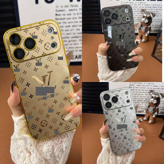 スマホケース  高級感メッキスマホケース   ダブルV    耐衝撃・防振性能に優れ、高級感あふれるスマホケースで、iPhone13~17 に対応