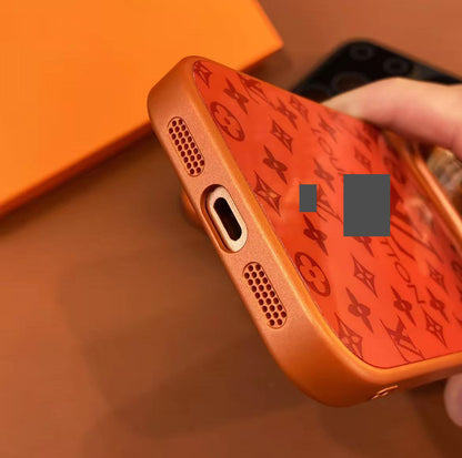 スマホケース  高級感リキッドシリコン＋アクリル スマホケース   ダブルV  耐衝撃・防振性能に優れ、高級感あふれるスマホケースで、iPhone14~17 に対応