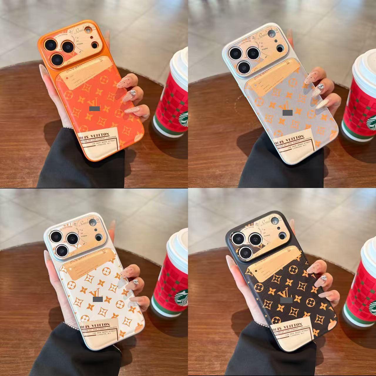 スマホケース  高級感ポスターテーマ  レザー製スマホケース   ダブルV  耐衝撃・防振性能に優れ、高級感あふれるスマホケースで、iPhone13~17 に対応