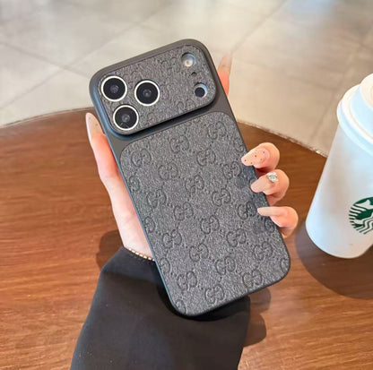 スマホケース  高級感レザー製 デニム柄スマホケース   ダブルG  耐衝撃・防振性能に優れ、高級感あふれるスマホケースで、iPhone13~17 に対応