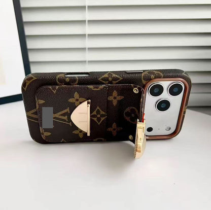#511  スマホケース  ハンドストラップ付き カード収納付き   耐衝撃・防振性能に優れ、iPhoneに対応