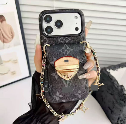#511  スマホケース  ハンドストラップ付き カード収納付き   耐衝撃・防振性能に優れ、iPhoneに対応