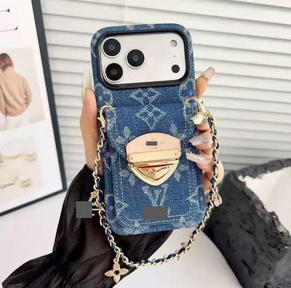 #511  スマホケース  ハンドストラップ付き カード収納付き   耐衝撃・防振性能に優れ、iPhoneに対応