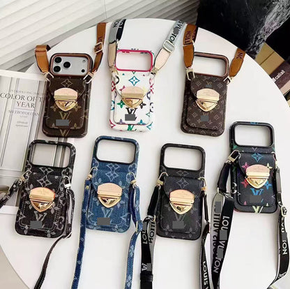 #510  スマホケース  ストラップ付き カード収納付き  耐衝撃・防振性能に優れ、iPhone に対応