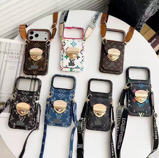 #510  スマホケース  ストラップ付き カード収納付き  耐衝撃・防振性能に優れ、iPhone に対応