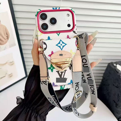 #510  スマホケース  ストラップ付き カード収納付き  耐衝撃・防振性能に優れ、iPhone に対応