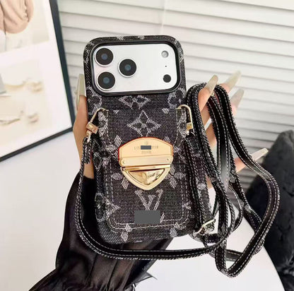#510  スマホケース  ストラップ付き カード収納付き  耐衝撃・防振性能に優れ、iPhone に対応