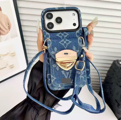 #510  スマホケース  ストラップ付き カード収納付き  耐衝撃・防振性能に優れ、iPhone に対応