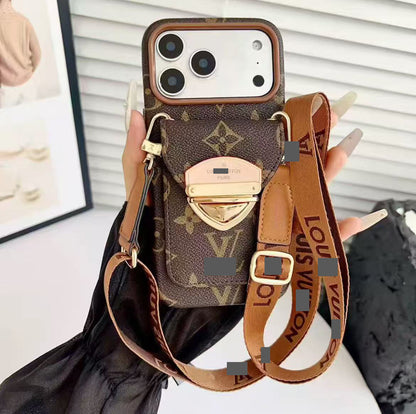 #510  スマホケース  ストラップ付き カード収納付き  耐衝撃・防振性能に優れ、iPhone に対応