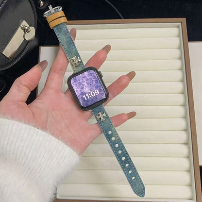 アップルウォッチストラップ  Apple Watch   デニム風 バンド  iWatch ストラップ 38mm～49mm 対応