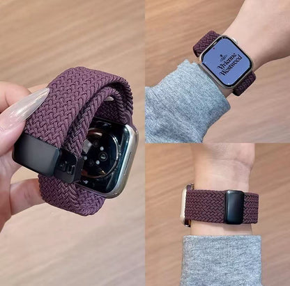アップルウォッチストラップ  Apple Watch  編み込みマグネットバックルバンド  iWatch ストラップ 38mm～49mm 対応