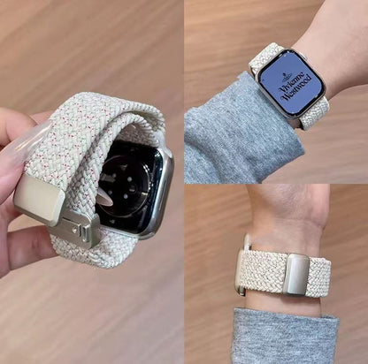 アップルウォッチストラップ  Apple Watch  編み込みマグネットバックルバンド  iWatch ストラップ 38mm～49mm 対応