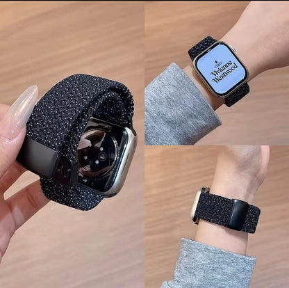 アップルウォッチストラップ  Apple Watch  編み込みマグネットバックルバンド  iWatch ストラップ 38mm～49mm 対応