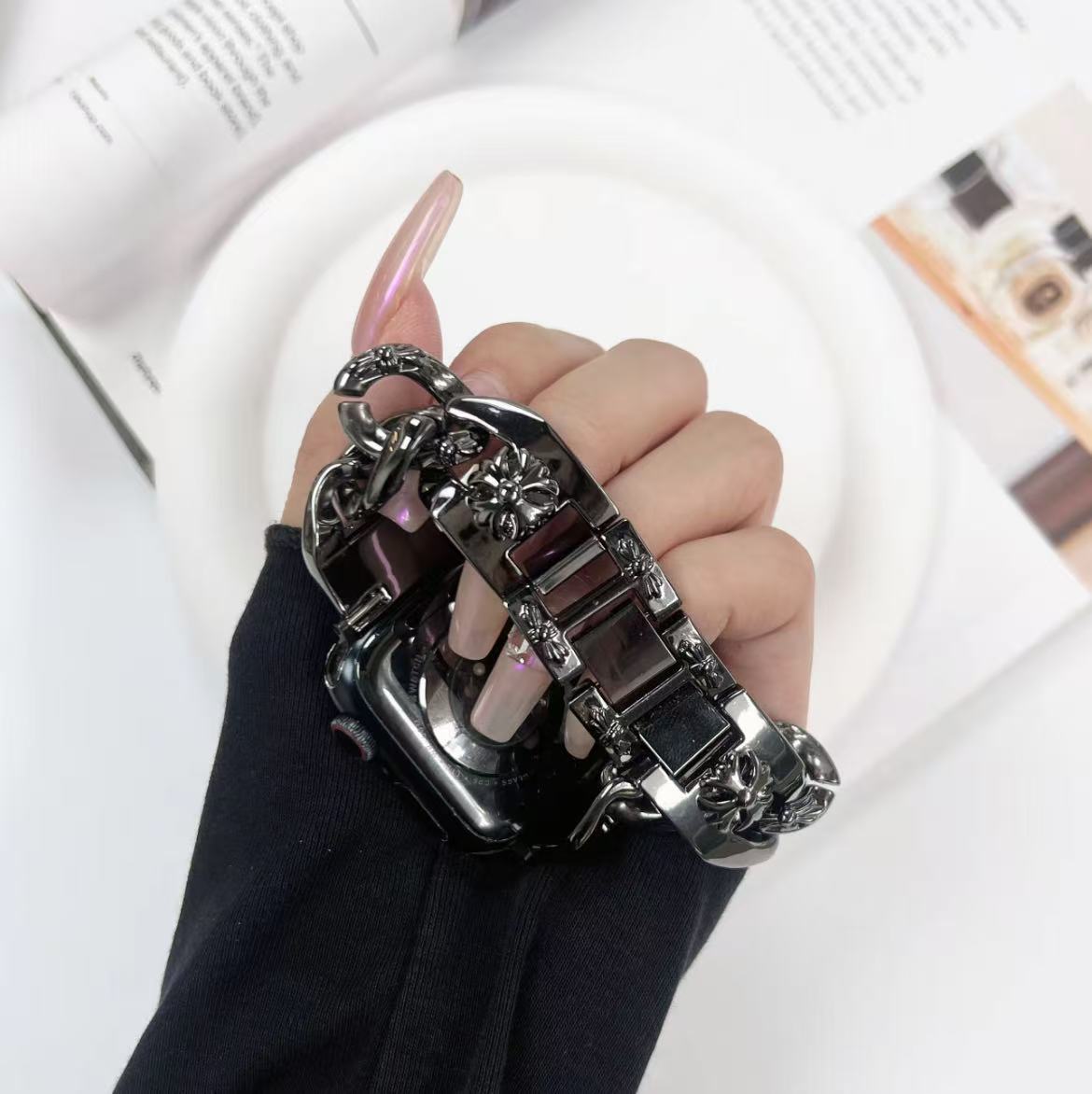 アップルウォッチストラップ  Apple Watch  メタルチェーンバンド iWatch ストラップ 38mm～49mm 対応