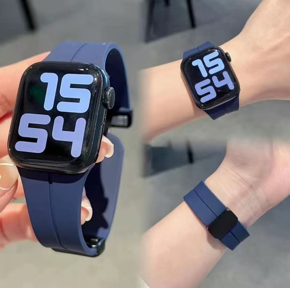 アップルウォッチストラップ  Apple Watch  シリコン マグネットバックルバンド  iWatch ストラップ 38mm～49mm 対応