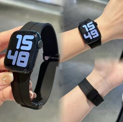 アップルウォッチストラップ  Apple Watch  シリコン マグネットバックルバンド  iWatch ストラップ 38mm～49mm 対応