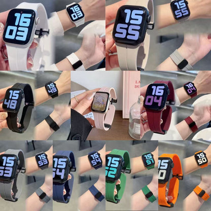アップルウォッチストラップ  Apple Watch  シリコン マグネットバックルバンド  iWatch ストラップ 38mm～49mm 対応