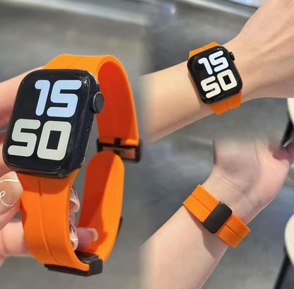 アップルウォッチストラップ  Apple Watch  シリコン マグネットバックルバンド  iWatch ストラップ 38mm～49mm 対応