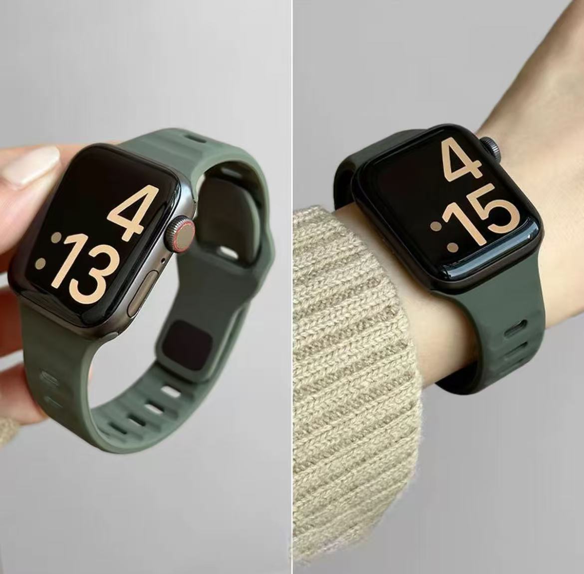 アップルウォッチストラップ  Apple Watch  ミニマル シリコンバンド 防水仕様  iWatch ストラップ 38mm～49mm 対応