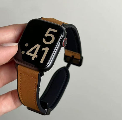 アップルウォッチストラップ  Apple Watch  レザー マグネットバックルバンド  iWatch ストラップ 38mm～49mm 対応