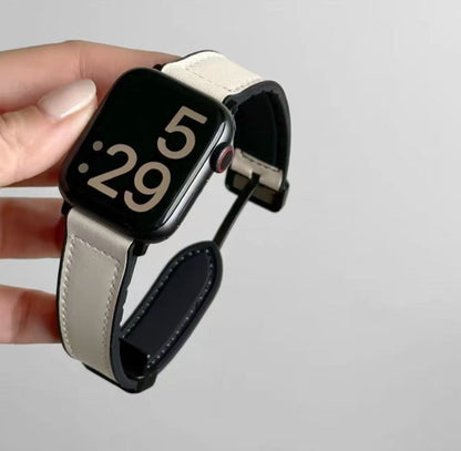 アップルウォッチストラップ  Apple Watch  レザー マグネットバックルバンド  iWatch ストラップ 38mm～49mm 対応
