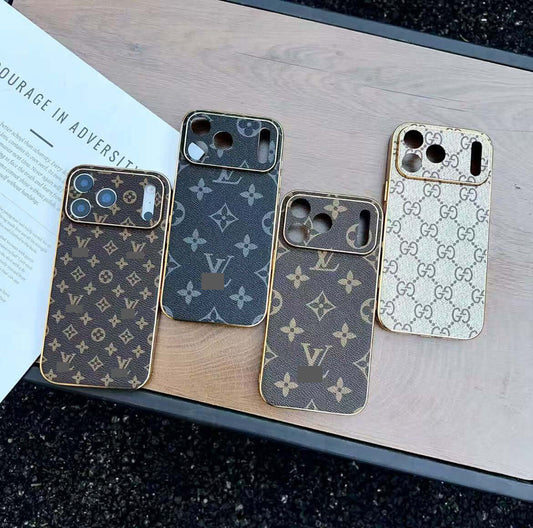 スマホケース  高級感メッキ縁スマホケース  ダブルV  耐衝撃・防振性能に優れ、高級感あふれるスマホケースで、iPhone12~17 に対応