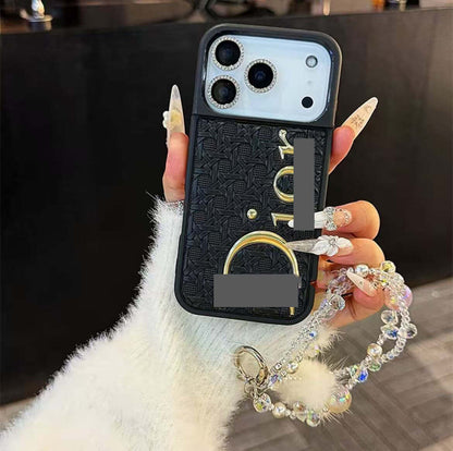 #34  スマホケース  編み目柄スマホケース   耐衝撃・防振性能に優れ、iPhone13-17 に対応