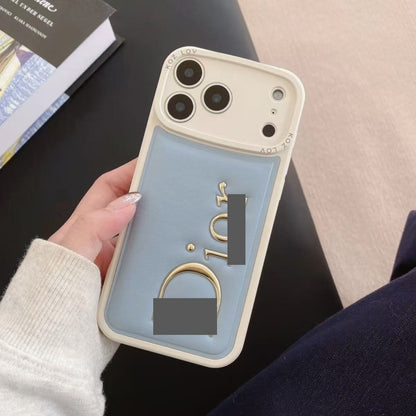 スマホケース  高級感DI**  大ロゴ  耐衝撃・防振性能に優れ、高級感あふれるスマホケースで、iPhone12-17 に対応