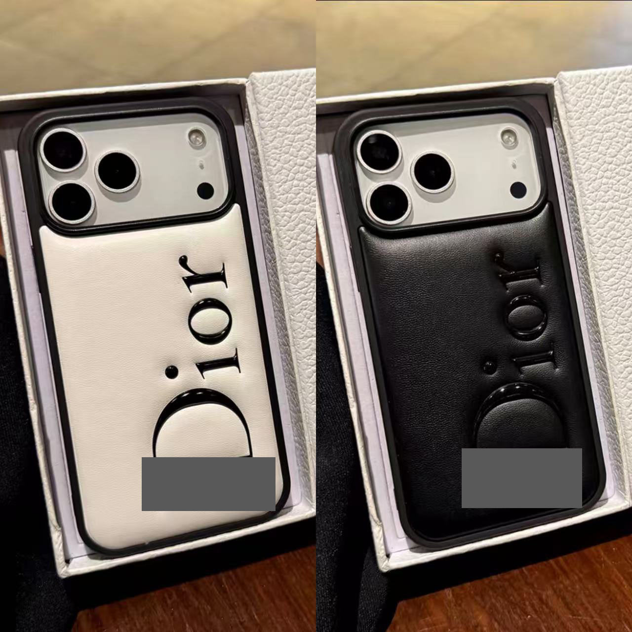 スマホケース    高級感大ロゴ付き スマホケース  ダブルDI**  耐衝撃・防振性能に優れ、高級感あふれるスマホケースで、iPhone14-17 に対応