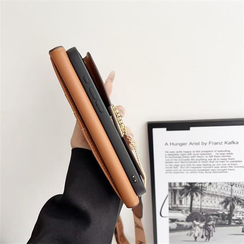 スマホケース    高級感カード入れ付きスマホケース  ダブルV  耐衝撃・防振性能に優れ、高級感あふれるスマホケースで、GALAXYとiPhone13-17 に対応