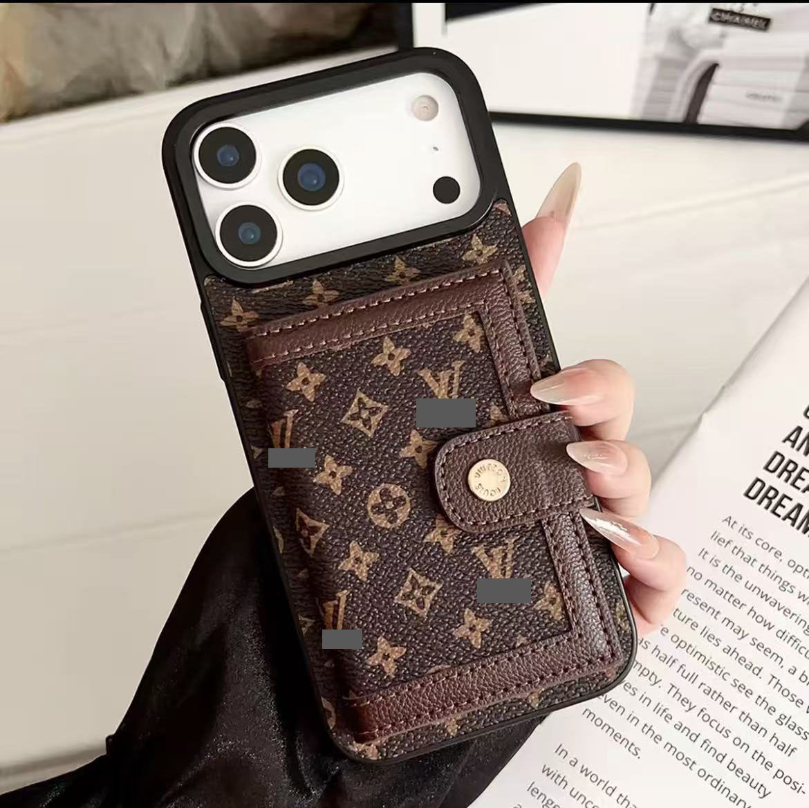 #303  スマホケース  カードポケット付きスマホケース   耐衝撃・防振性能に優れ、iPhoneに対応