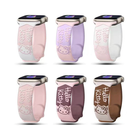 アップルウォッチストラップ  Apple Watch  ハローキティ バンド  iWatch ストラップ 38mm～49mm 対応