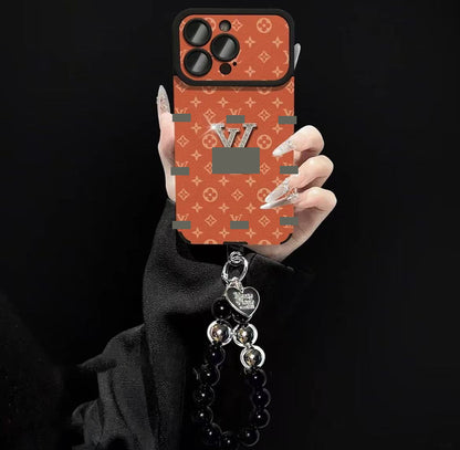 #D15  スマホケース  ブレスレットを付き  耐衝撃・防振性能に優れ、iPhoneに対応