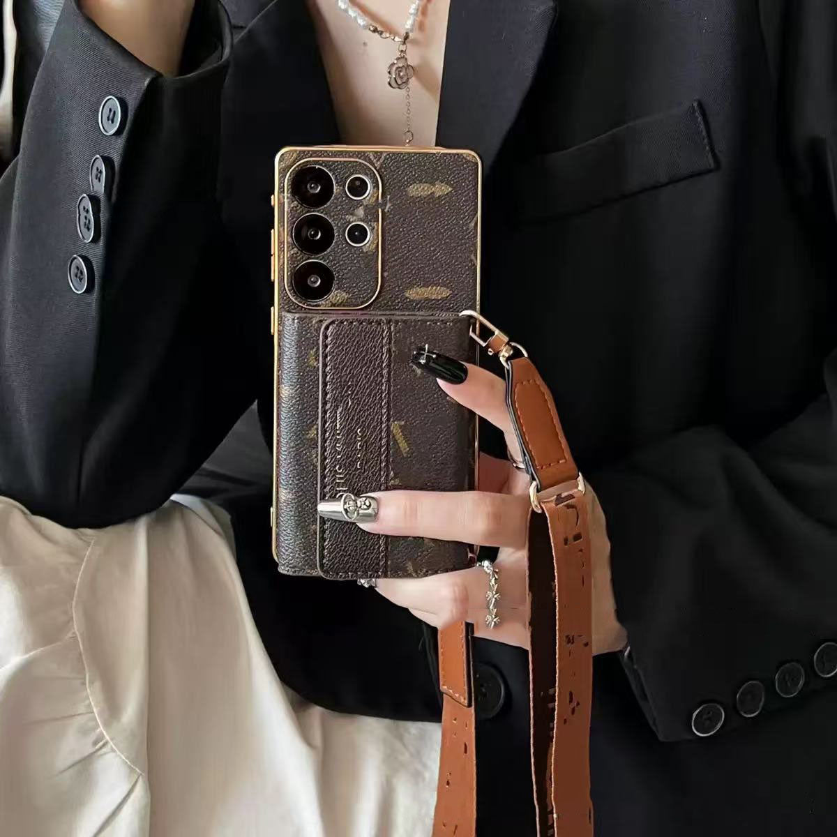 #G12  スマホケース   カード収納付き ストラップ付きスマホケース  耐衝撃・防振性能に優れ、 Galaxy に対応