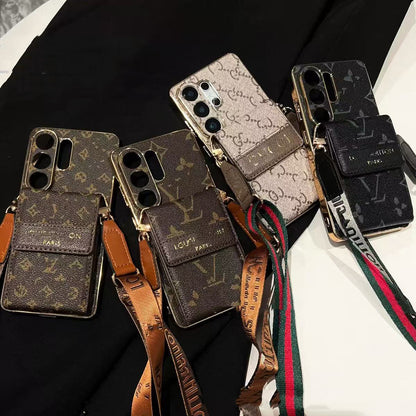 #G13  スマホケース   メッキ加工  カード収納付き ストラップ付きスマホケース  耐衝撃・防振性能に優れ、 Galaxy に対応
