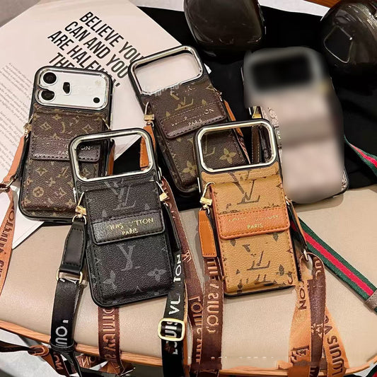 #430  スマホケース  紐付き カードケース付き 耐衝撃・防振性能に優れ、iPhone に対応