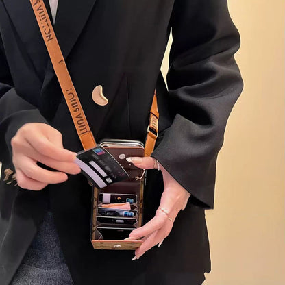 #430  スマホケース  紐付き カードケース付き 耐衝撃・防振性能に優れ、iPhone に対応