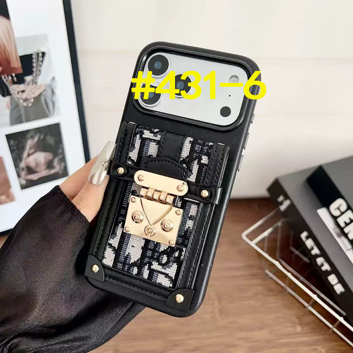 #431  スマホケース  カードケース付き 耐衝撃・防振性能に優れ、iPhone に対応