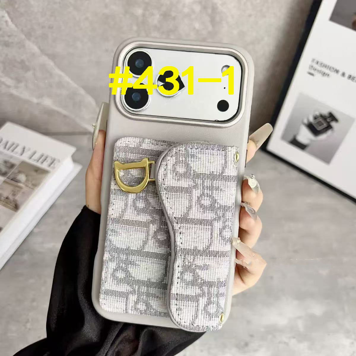 #431  スマホケース  カードケース付き 耐衝撃・防振性能に優れ、iPhone に対応