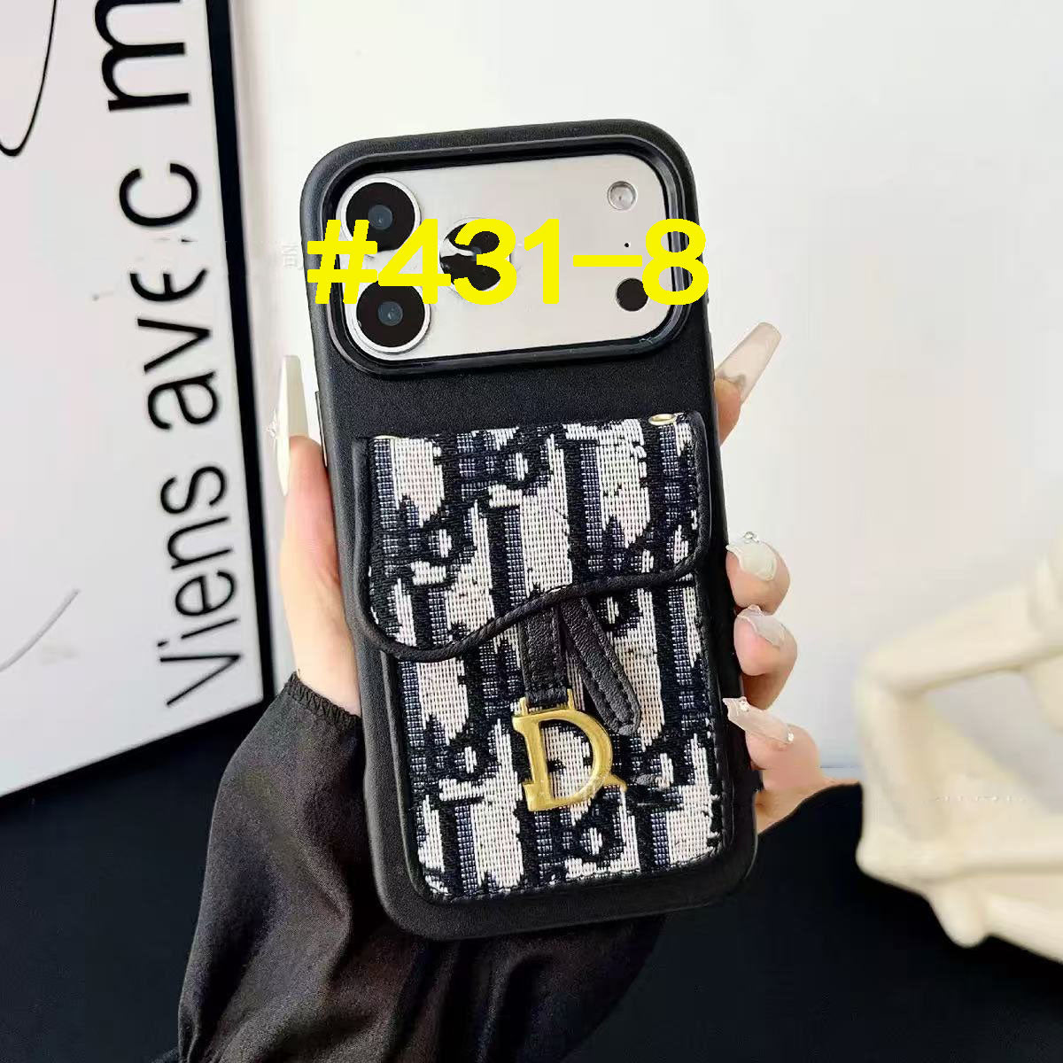 #431  スマホケース  カードケース付き 耐衝撃・防振性能に優れ、iPhone に対応