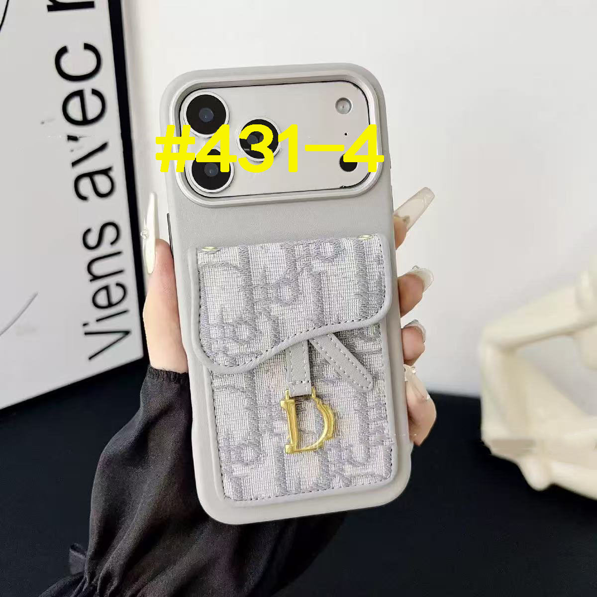 #431  スマホケース  カードケース付き 耐衝撃・防振性能に優れ、iPhone に対応