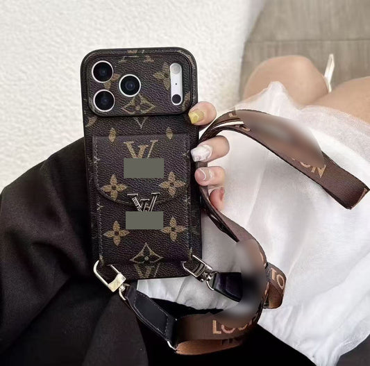 #437  スマホケース  ストラップ付き  スカーフ付き  耐衝撃・防振性能に優れ、 iPhone に対応