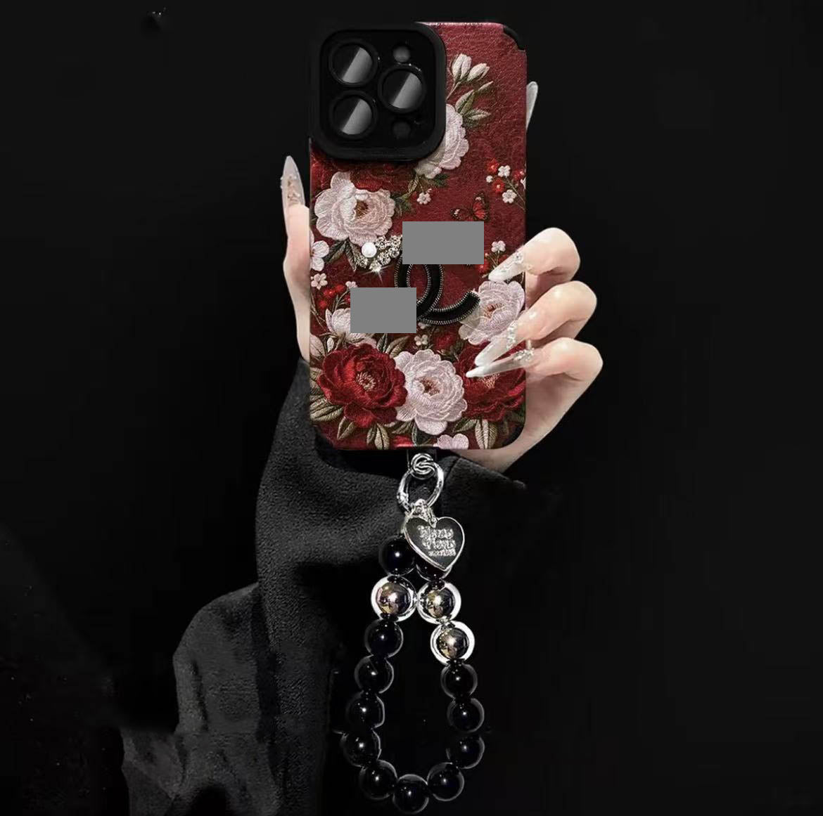 #D14  スマホケース  ブレスレットを付き   耐衝撃・防振性能に優れ、iPhone に対応