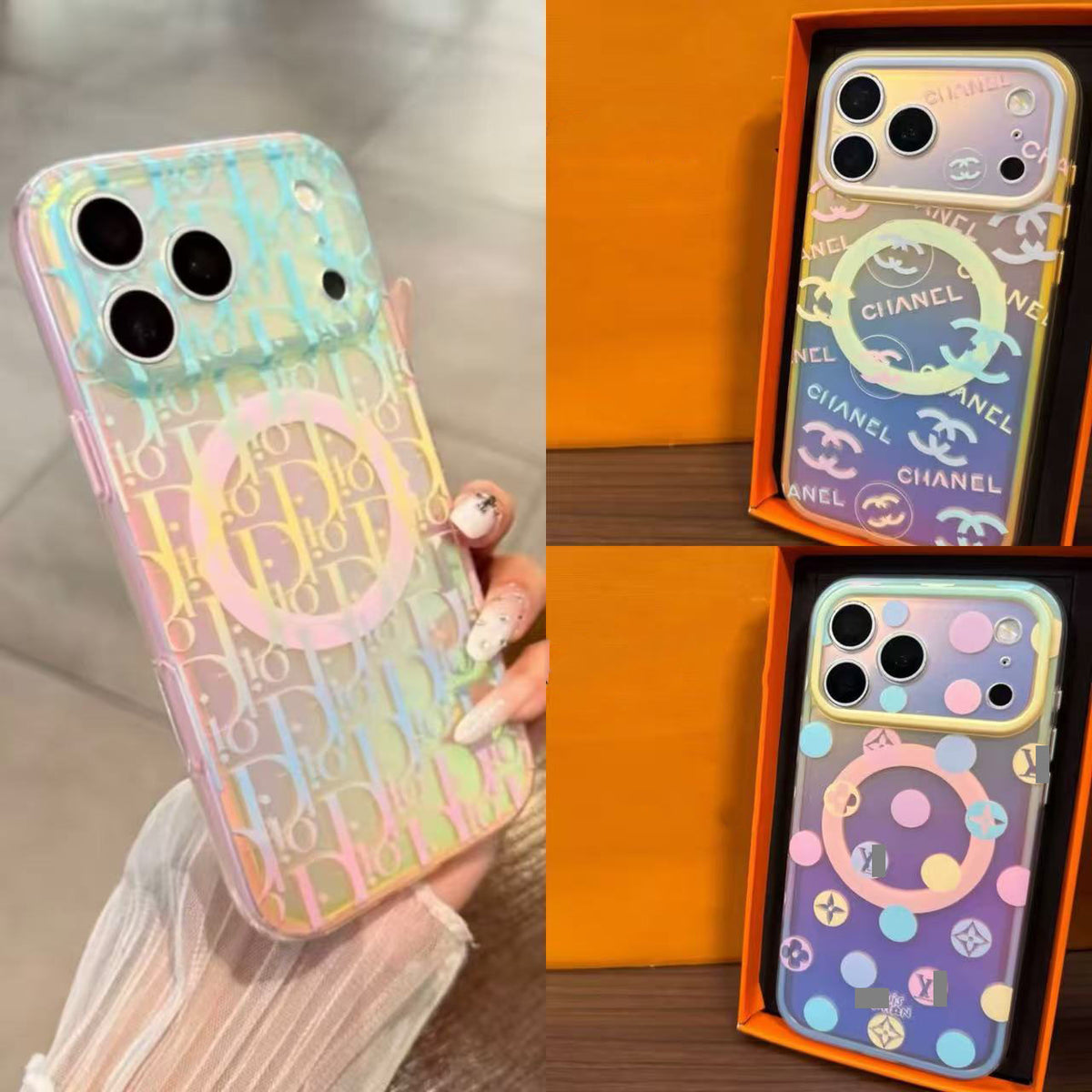 #M01  スマホケース  グラデーション磁気吸着スマホケース   iPhone 15-18に対応