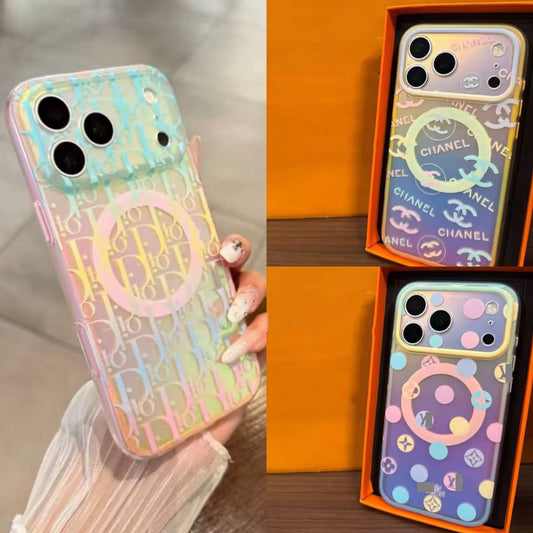 #M01  スマホケース  グラデーション磁気吸着スマホケース   iPhone 15-18に対応